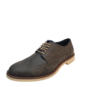 Tommy Hilfiger Men's Casual Shoe Gendry Wingtip Leather Oxfords 10M Grey Pewter from Affordable Designer Brands