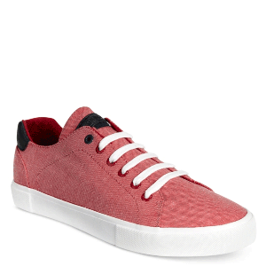 Tommy Hilfiger Mens Pawley Low-Top Chambray Red