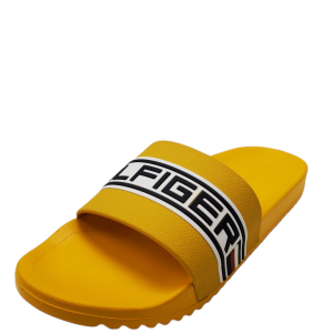 Tommy Hilfiger Mens Rustic Slide Sandals Yellow 9M from Affordable Designer Brands