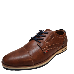 Tommy Hilfiger Mens Dress Shoes Urban Memory Foam Oxfords 13M Brown Dark Natural from Affordable Designer Brands