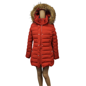 Tommy Hilfiger Women's Quilted Hooded Faux-Fur-Trim Puffer Coat Red Medium from Affordable Designer Brands