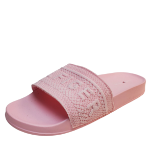 Tommy Hilfiger Womens Shoes Dollop Fabric Slip On Slide Sandals 9M Light Pink from Affordable Designer Brands