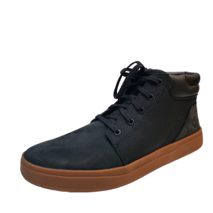 Timberland Mens Shoes Davis Square Leather  Black Lightweight Chukka Boots 9.5M from Affordable Designer Brands