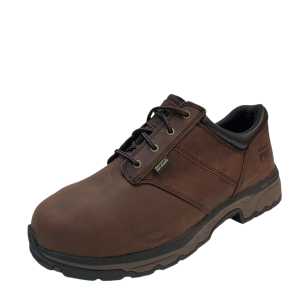 Timberland PRO Mens Work Safety Steel Toe Shoes Jigsaw Leather Brown Oxfords 13M Affordable Designer Brands
