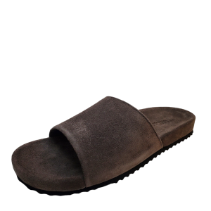 The Mens Store at Bloomingdales Mens Shoes Slide Comfort Sandals Grey Suede 13M from Affordable Designer Brands