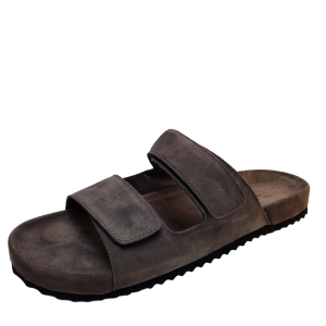 The Mens Store at Bloomingdales Mens Shoes Two Strap Suede Sandals 9M Grey Suede from Affordable Designer Brands