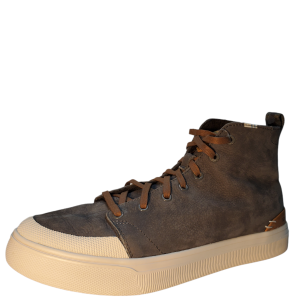 Toms Mens Travel Lite High Top Sneakers Tumbled Nubuck Leather Affordable Designer Brands