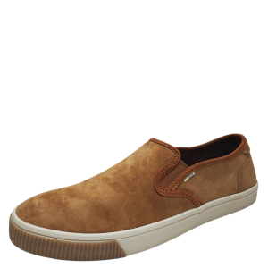 Toms Mens Baja Nubuck Leather Loafers  Carmel Brown 8.5 M Affordable Designer Brands