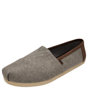 TOMS Mens Alpargata Chambray Slip-on Loafers Frosted Grey Chambray 11M Affordable Designer Brands