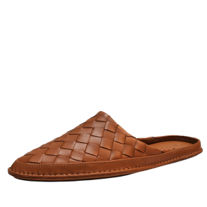 Vince Womens Freeman Woven Leather Flat Tan 8.5M 38.5EU 5.5UK from Affordable Designer Brands