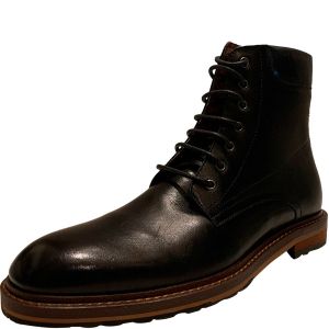 Zanzara Men's Jimmy ZZ1221B Black Leather Boots 11M Affordable Designer Brands