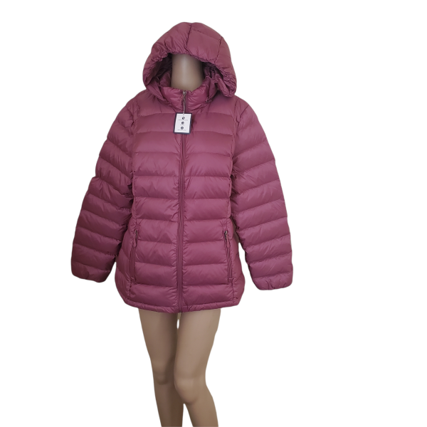 Charter Club Women's Packable Hooded Down Puffer Coat Plumberry Pink ...