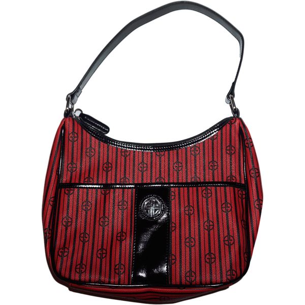 Giani Bernini Women Red Leather Crossbody Bag Front Pocket Fast Shipping