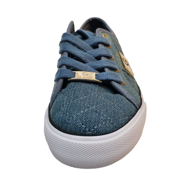 geschenk geweer Huichelaar G By Guess Los Angeles Backer Lace-Up Sneakers Medium Blue Denim Fabric 6M  Affordable Designer Brands | Affordable Designer Brands