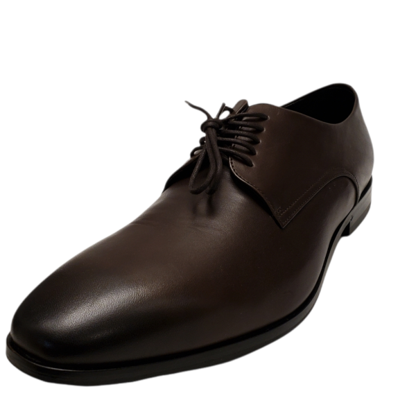 Hugo Boss Men's Oxford Dress Shoes Highline Derby Plain-toe Dark Brown 10.5 M Affordable Designer Brands | Affordable Designer