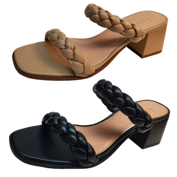 Lifestride Womens Casual Shoes Lara Block Heel Crisscross strap Sandals  7.5W Black Affordable Designer Brands | Affordable Designer Brands