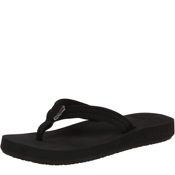 Reef Womens Cushion Breeze Synthetic Thong Sandals Black 5M
