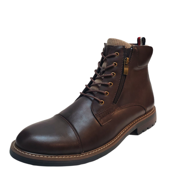 Tommy Hilfiger Men's Dress Casual Shoes Zipper Ankle Boots 13M Dark Brown Affordable Designer | Affordable Designer Brands