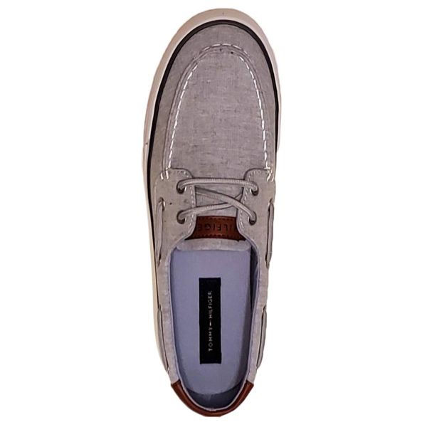 Tommy Hilfiger leather boat shoe in brown