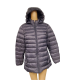 32 Degrees Womens Packable Hooded Down Puffer Coat water-resistant Nylon Periscope Grey Medium Affordable Designer Brands