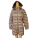 32 Degrees Womens Hooded Quilted Packable Puffer Nylon Coat Brown Small Affordable Designer Brands
