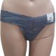 Morgan Taylor Lace Platinum Grey Thong Panties One Size Affordable Designer Brands