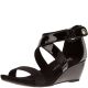 Anne Klein Sport Crisscross Wedge Sandals Black 10M from Affordabledesignerbrands.com