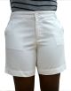 American Living Womens Twill Flat Front Cotton White Shorts