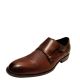 Alfani Men's Luxton Textured Double Monk Cap-Toe Brown Leather Oxfords 11 M from Affordable Designer Brands
