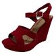 American Rag Womens Rochelle Manmade Red Platform Wedge Sandals 7.5 M Affordable Designer Brands