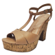American Rag Womens Jamie T-Strap Tan Brown Cork Platform Sandals 10.5 M Affordable Designer Brands
