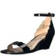 Bandolino Opali Scalloped Wedge Sandals Black 9M from Affordabledesignerbrands.com