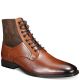 Bar III Mens Jerry Leather & Suede Lace-Up Brown Boot 10.5 M from Affordable Designer Brands