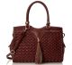 Big Buddha Parson Burgundy  Tote Handbag front Affordable Designer Brands