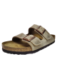 Birkenstock Men's Arizona Birko-Flor Soft Footbed Two-Strap Sandals Tobacco Brown 41 