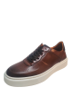 Bruno Magli Mens Shoes Falcone Italian Leather LaceUp Sneakers 8.5M Brown Cognac from Affordable Designer Brands