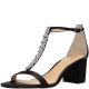 Jewel Badgley Mischka Lindsey Block-Heel Evening Sandals Black from Affordabledesignerbrands.com