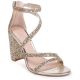 Jewel Badgley Mischka Dominique Evening Sandals Gold Glitter 7.5 M from Affordable Designer Brands