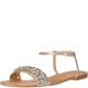 Jewel by Badgley Mischka Kimora Evening Sandals Gold Glitter 8.5 M from Affordable Designer Brands