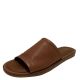 Bella Vita Womens Ros-Italy Leather Whiskey Brown Slide Sandals 6N Affordable Designer Brands