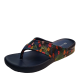 Bzees Womens Casual Shoes Floral Villa Print Thong Sandals Navy 10M from Affordable Designer Brands