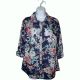 Charter Club Women Cotton Long Sleeve Roll-Tab Floral-Print Button Down Shirt Intrepid Blue Combo 6 Affordable Designer Brands