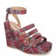 Charles David Womens Collection Judy Fabric Pink Wedges Sandals 10M from Affordable Designer Brands