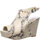 Carlos by Carlos Santana Marcia City Womens Grey Natural Faux Leather Sandals 6.5 M Affordable Designer Brands
