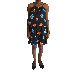 CeCe Floral-Print Popover Dress Rich Black 8