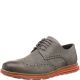 Cole Haan Men's Original Grand Shortwing Oxford Shoes Magnet Nubuck Potter Clay Grey 9W from Affordable Designer Brands