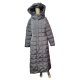 Cole Haan Women's Hooded Down Maxi Puffer Polyester Coat Carbon Dark Grey Large Affordable Designer Brands