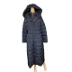 Cole Haan Womens Hooded Down Maxi Puffer Polyester Coat Navy Large from Affordable Designer Brands