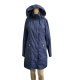 Cole Haan Womens Packable Hooded Raincoat Polyester Indigo Small Affordable Designer Brands