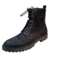 Calvin Klein Mens  Shoes Lorenzo  Leather Lace Up Black  Ankle Boots Black 11.5M from Affordable Designer Brands